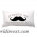 4 Wooden Shoes Mustache with Name and Date Lumbar Pillow FWDS1408